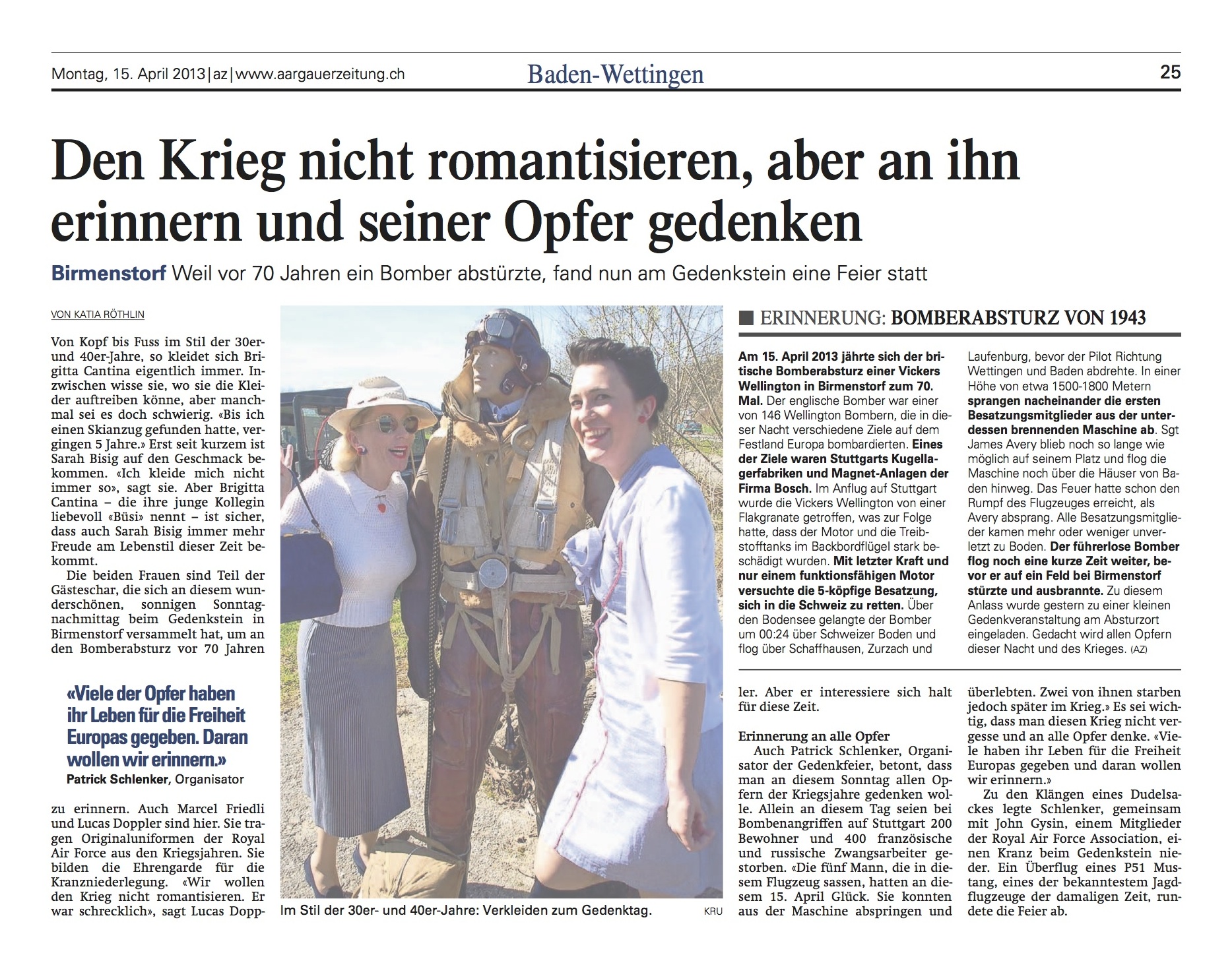 Aargauer Zeitung 15.4.13